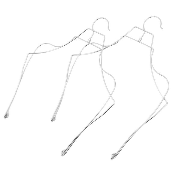 FRCOLOR 2 Pcs Swimwear Drying Rack Clothes Hanger Swimming Holder Fold Man Silver