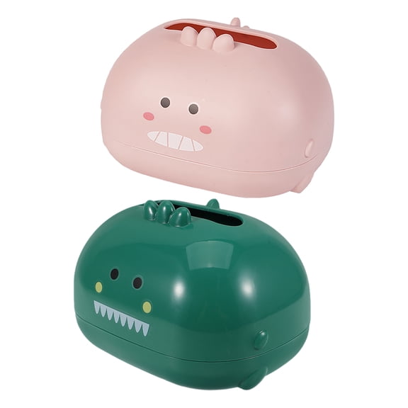 TAILTOSS 2-Pack Dinosaur Tissue Box Holder for Bedroom and Dining Table, Design, Assorted Colors