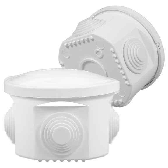 FRCOLOR  2 Pcs Waterproof Junction Box Enclosure Protection Dustproof Baby White