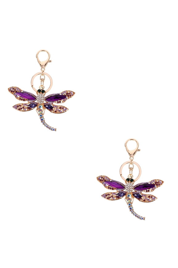 2 Pieces Badge Holder Dragonfly Keychain Daily Use