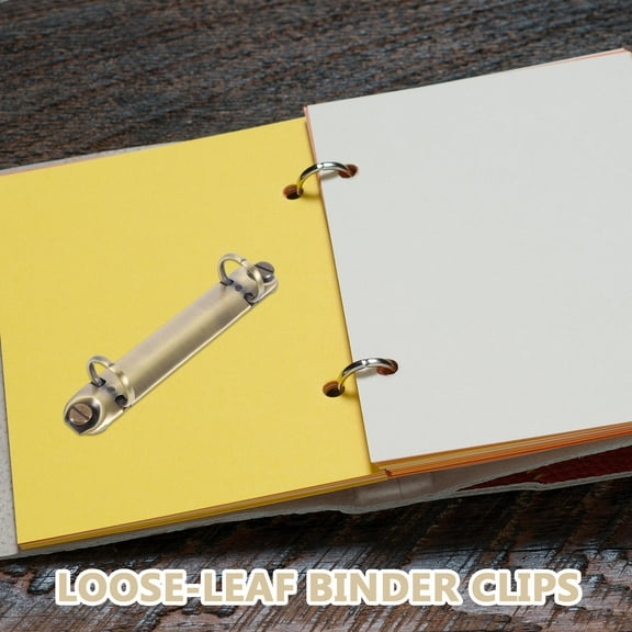 FRCOLOR 2 Ring Loose Leaf Binder Mechanisms Metal Binding Spines Combs Notebook Planner Binding Accessories Office Book Rings Metal Binder Clips