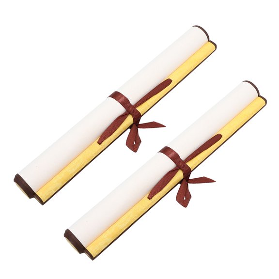 FRCOLOR 2 Rolls Calligraphy Wall Mounting Scrolls Rice Paper