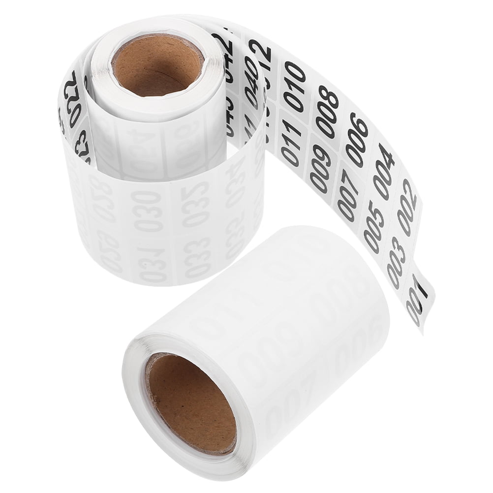 FRCOLOR 2 Rolls Of Consecutive Number Stickers Roll Adhesive Inventory ...