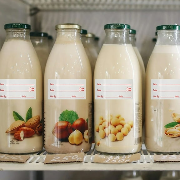 FRCOLOR 2 Rolls Food Labels for Restaurant Freezer Sealing Removable Easy Peel off Dating