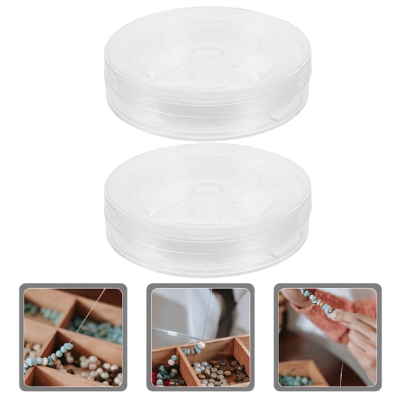 FRCOLOR  2 Rolls Jewelry Making Supplies Elastic Bracelet Rope Stretchy Clear