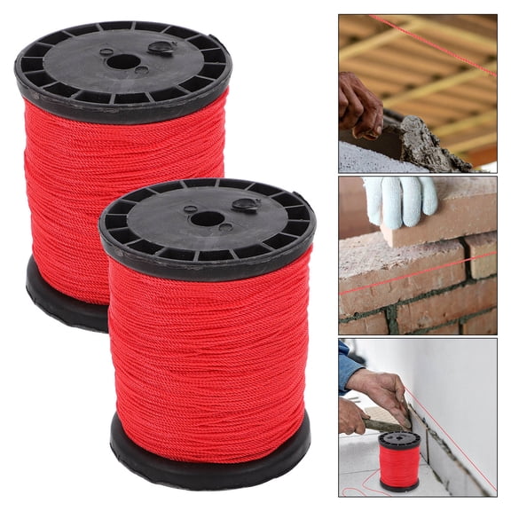 WASHWEPE Masonry Nylon String Red 2 Rolls 80M Per Roll