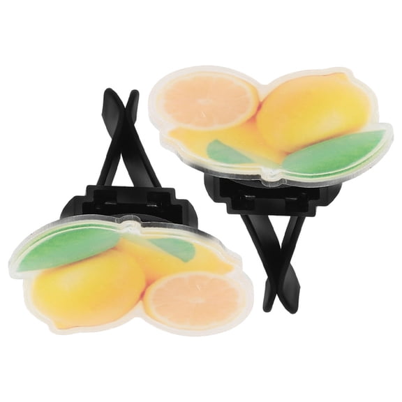 TAILTOSS 2-Pack Yellow Acrylic Car Vent Clip Aromatherapy Diffuser with Replaceable Perfume Pads for Car Scent