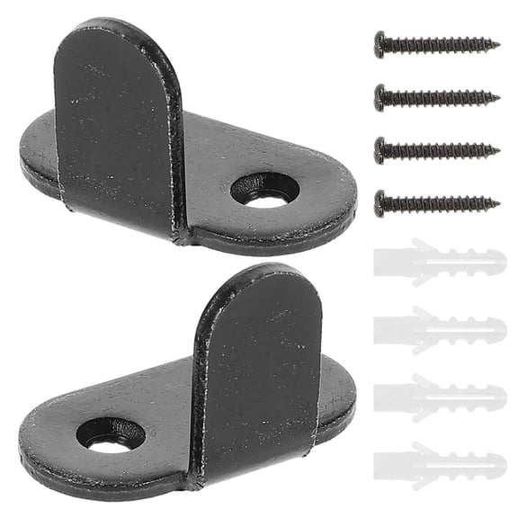 FRCOLOR 2 Sets Chain Barn Door Stop Door Stopper 4x2.7cm Black