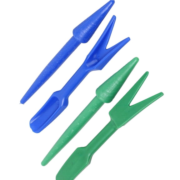 FRCOLOR 2Sets Plastic Garden Dibber for Effortless Hole Making and Plant Transplanting Variety Colors