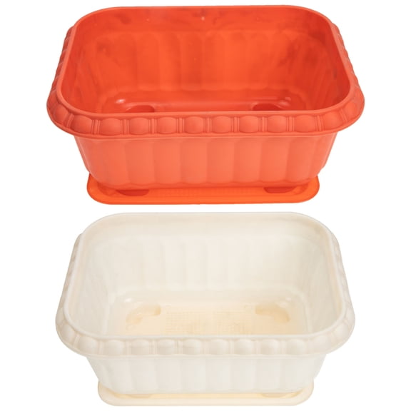 LABSERRON 2Sets Assorted Color Plastic Planting Containers Vegetable Garden Planters for Patio