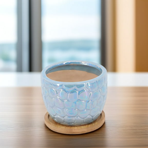 FRCOLOR  2 Sets Indoor Planters Creative Flowerpots Marble Balcony Planting Containers