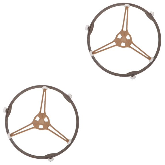 FRCOLOR 2 Sets Microwave Turntable Ring Microwave Roller Ring Glass Plate Tray Support Holder Replacement Ring