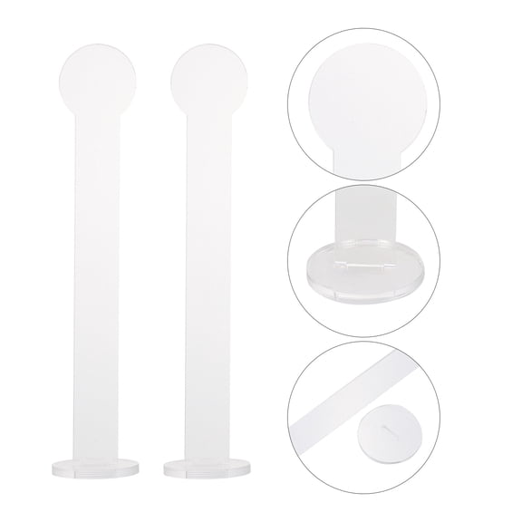 PAMINGONO Acrylic Home Decor Paper Stand Transparent 2 Sets 9.6X1.9in