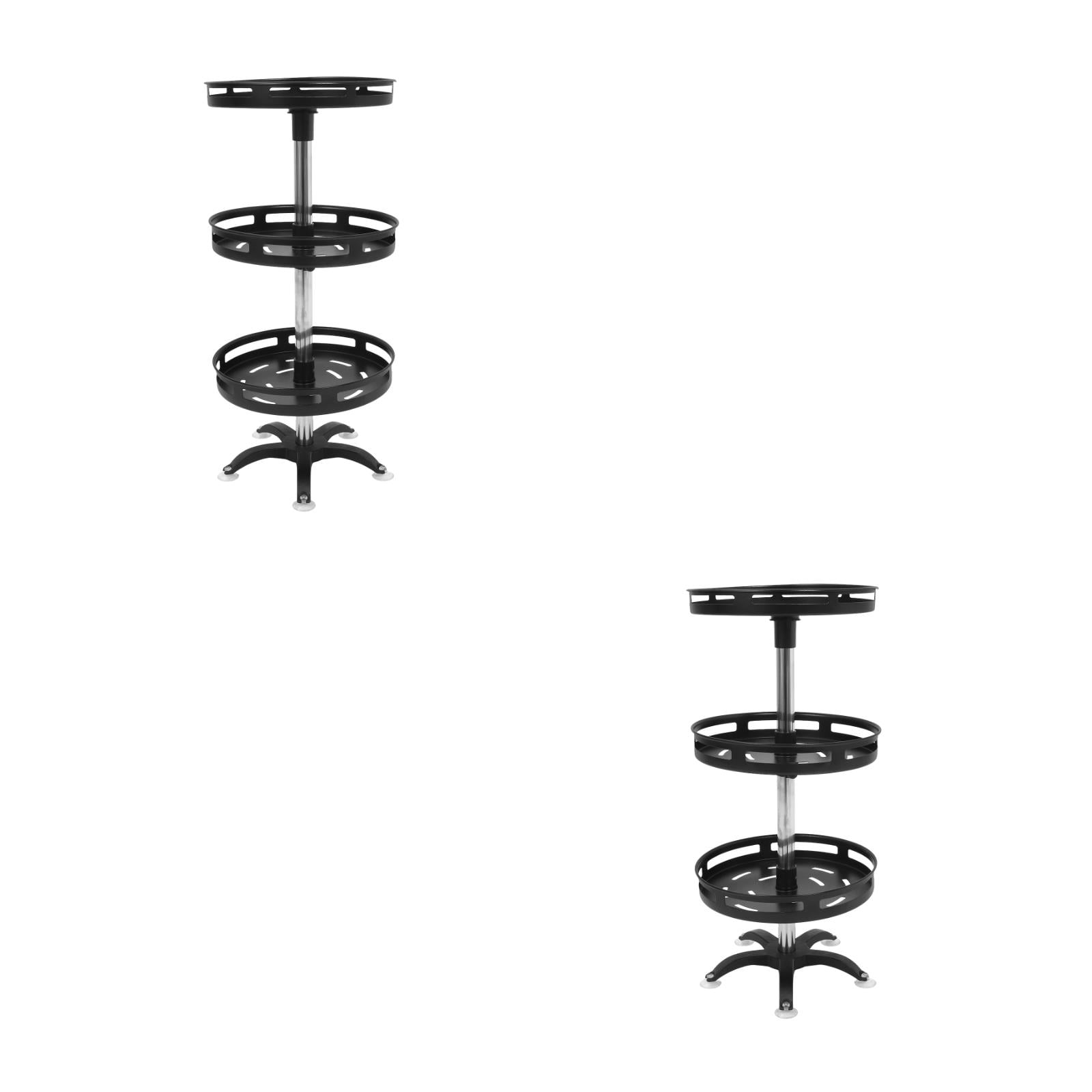 FRCOLOR 2 Sets Turntable Organizer Spice Storage Container Three-layer ...