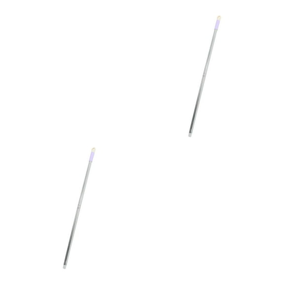 FRCOLOR 2 Sets Two Sections Replacement Broom Pole Metal Mop Rod Broom Stick Handle Grip Sweeping Broom Stick Broom Extension Handle for Bathroom