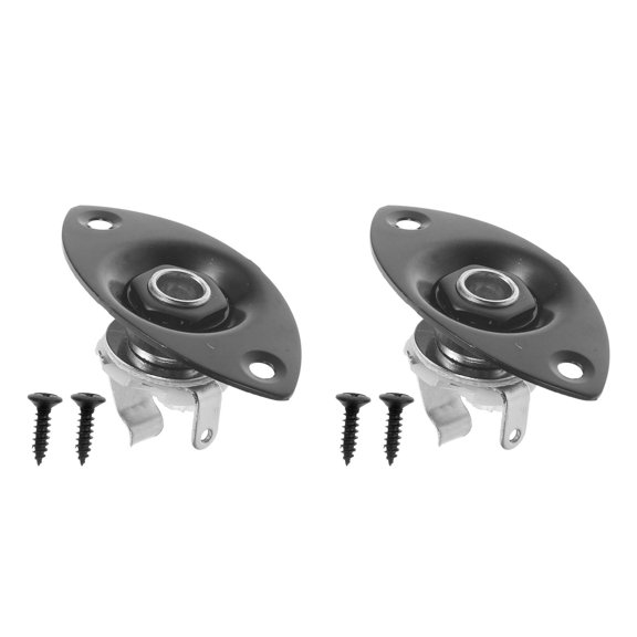 FRCOLOR 2 Sets  of Practical Electric Guitar Jack Plates Bass Jack Plate Input Output Jack Socket Plate
