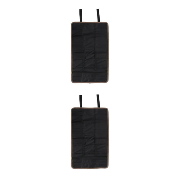 TAILTOSS Black Hanging Tool Organizer with Zippered Pouches, Workshop Storage Bag for Tools and Accessories