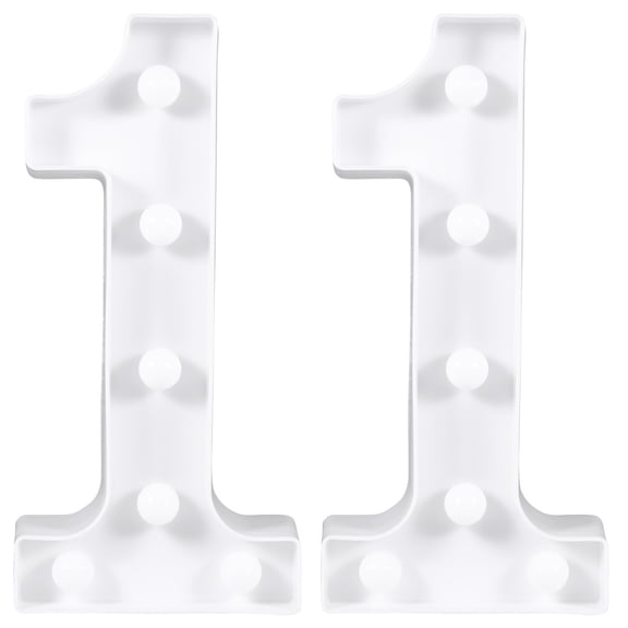 FRCOLOR 2 pcs LED Marquee Number Light Sign Light Up Marquee Letter Light Sign for Night