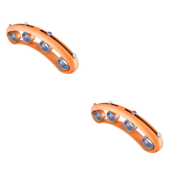 FRCOLOR 2 pcs  Musical Instrument Finger Expander Plastic Finger Expansion Trainer (Orange)