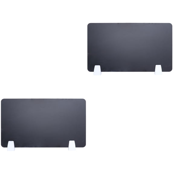 FRCOLOR 2 pcs Office Desktop Partition Acrylic Test Baffle Acrylic Screen Dividing Board Practical Desktop Partition Board for School Office Use (Black)