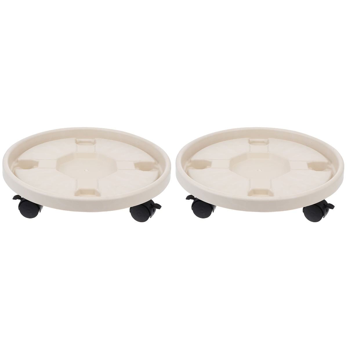 FRCOLOR 2 pcs Thick Movable Vase Rack Plastic Plot Shelf Round Bottom ...