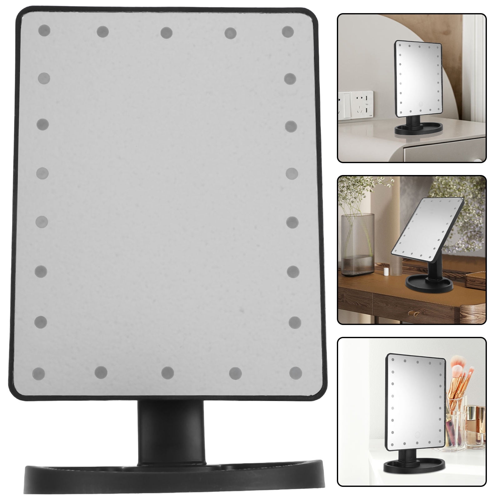FRCOLOR 20 LED Touch Makeup Mirror Touch Screen Makeup Mirror 18.50X11 ...