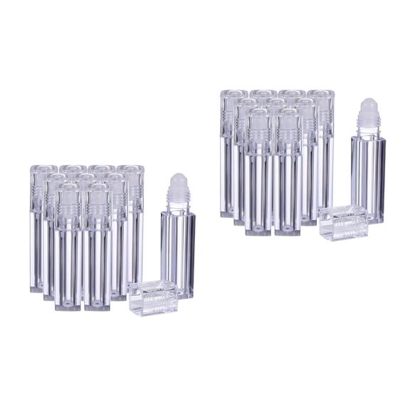 FRCOLOR 20 Packs  6. 5ml Roller Bottles, Empty Refillable Roll On Bottles Rollerball Bottles for Essential Oil ( Transparent )