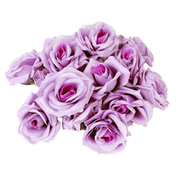 FRCOLOR  20 Pcs Bulk Wedding Rose Head Silk Heads Artificial Flower Craft