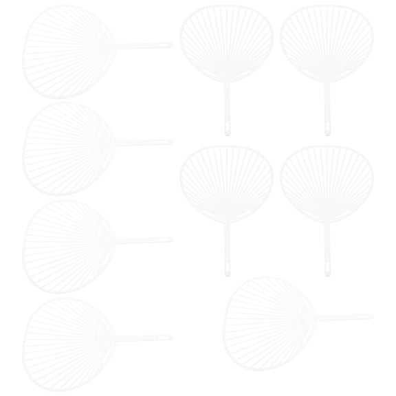 FRCOLOR  20 Pcs DIY Chinese Fan Making Kit Handcraft Frame Material Bride White