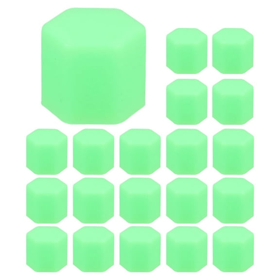 FRCOLOR  20 Pcs Mini Wheel Nut Cap Hub Covers Replacement Lights Green