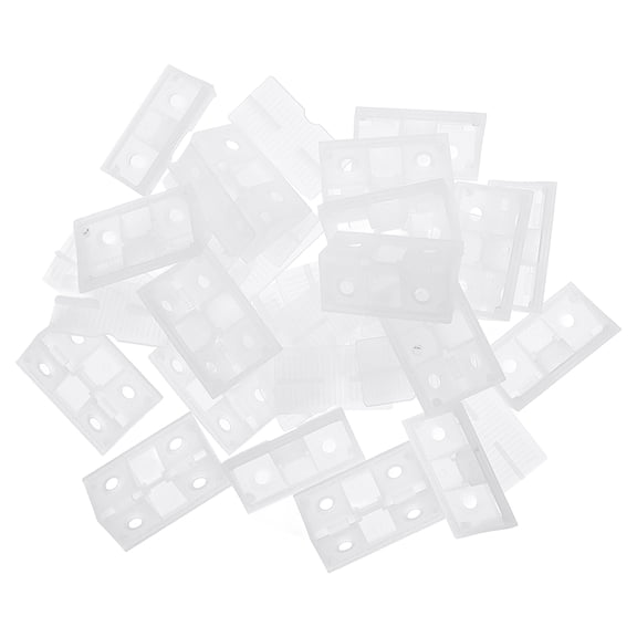 FRCOLOR  20 Pcs Partition Corner Code Brackets for Shelves Furniture Angle Transparent
