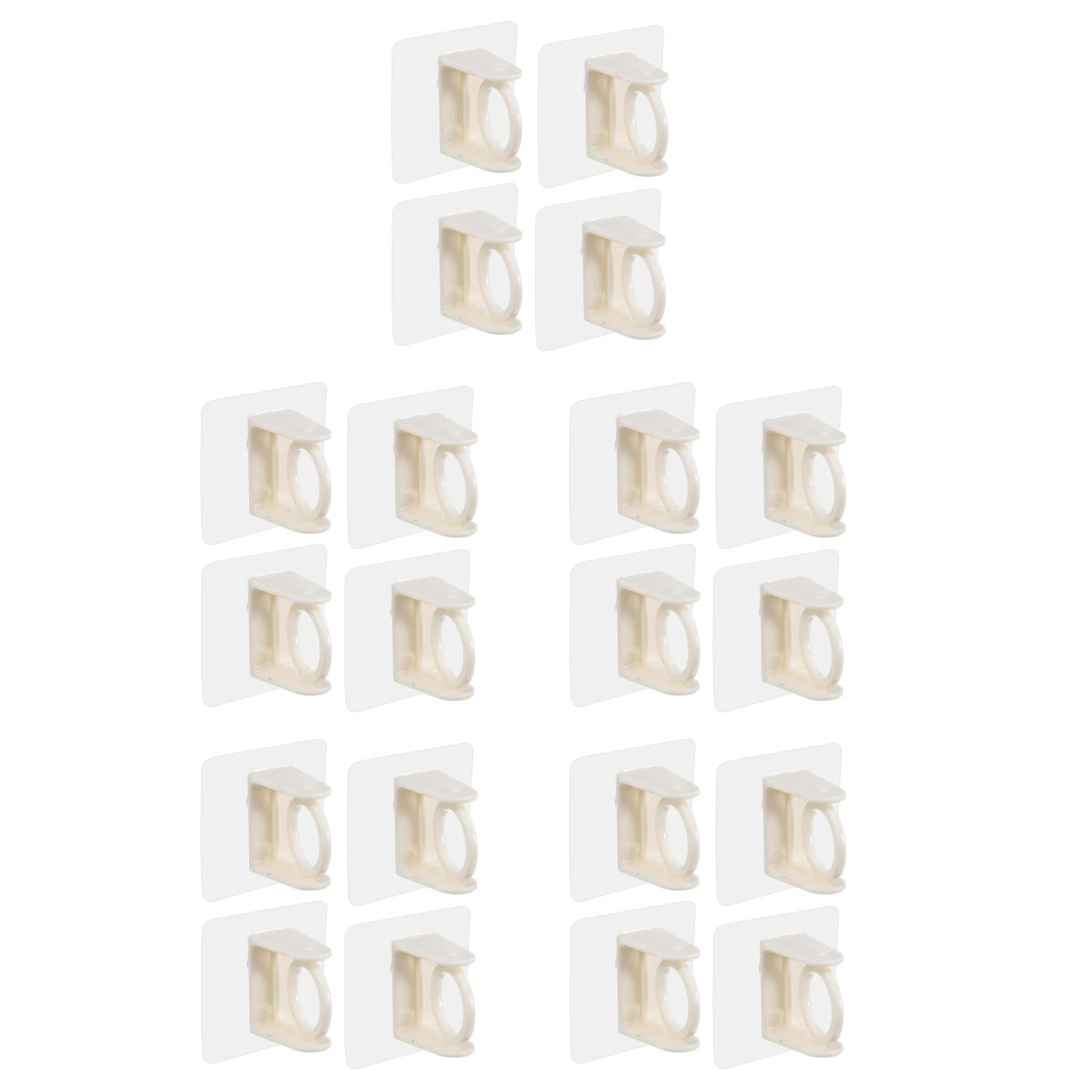 FRCOLOR 20 Pcs Self Adhesive Curtain Rod Bracket Plastic Curtain Rod ...