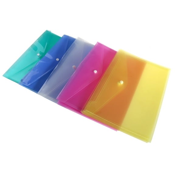 FRCOLOR  20 Pcs Snap Document Pocket Polypropylene Folder Set of Folders