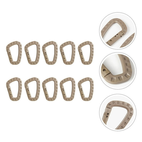 FRCOLOR 20 Pcs Snap Hooks for Backpack Stainless Carabiner Clip Chocolate