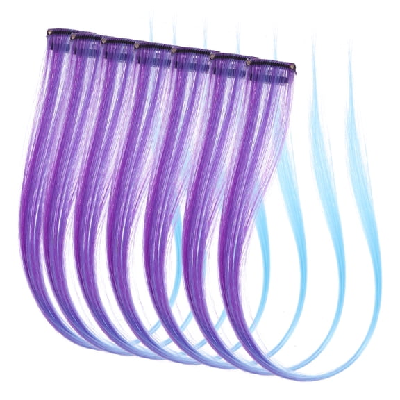 FRCOLOR  20 Pcs Tinsel Drawstring Gradient Color Wig No Shedding Hairpiece Women's