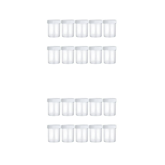 FRCOLOR 20 Pcs Transparent Face Cream Box Reusable Empty Box Cosmetic Sample Holder