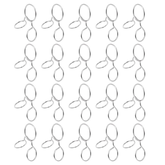 LABSERRON 20Pcs Cross Bar Hook Stainless Steel Windproof Ring Plated Silver for Dormitory and Home