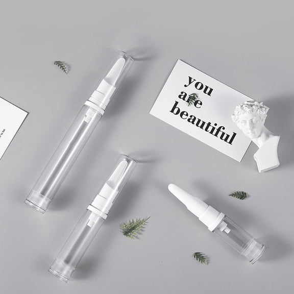 FRCOLOR 20-Pack 5ml Airless Pump Bottles for Eye Serum, Vacuum Cosmetic Containers, Refillable Skincare Packaging