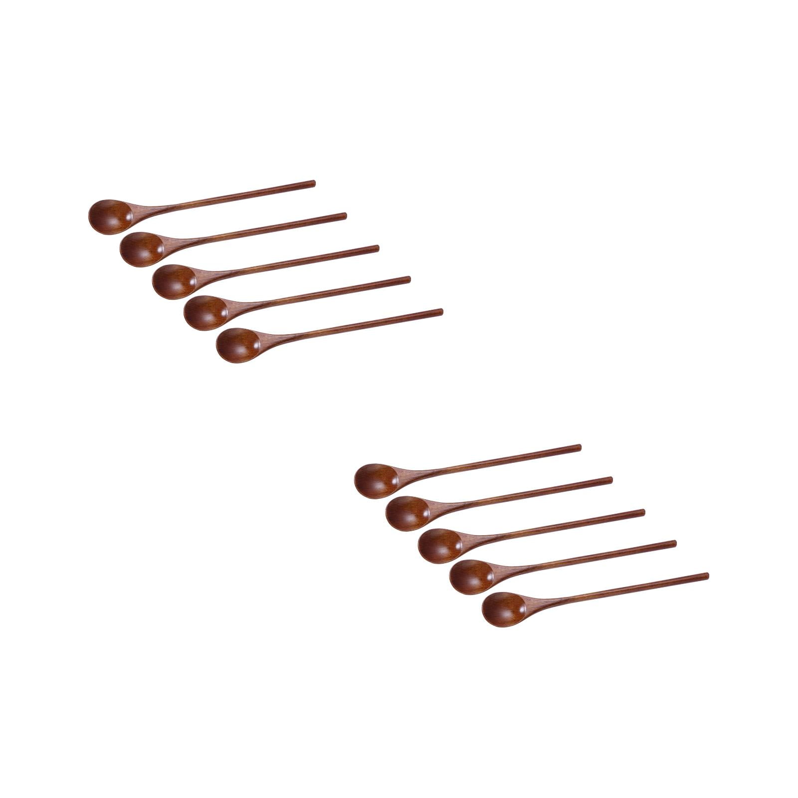 TAILTOSS Eco Friendly Bamboo Spoons Dark Brown for Home and Restaurant 20Pcs