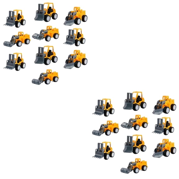 FRCOLOR 20-Pack Mini Engineering Vehicle Pull Back Cars Toy Set for Kids, Construction Play Vehicles