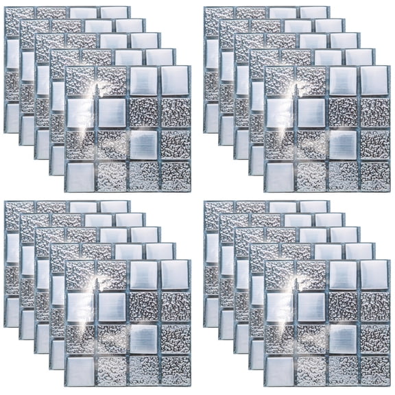 FRCOLOR 20 pcs Mosaic Pattern Tile Decals Kitchen Wall Tile Stickers Bathroom Wall Tile Stickers
