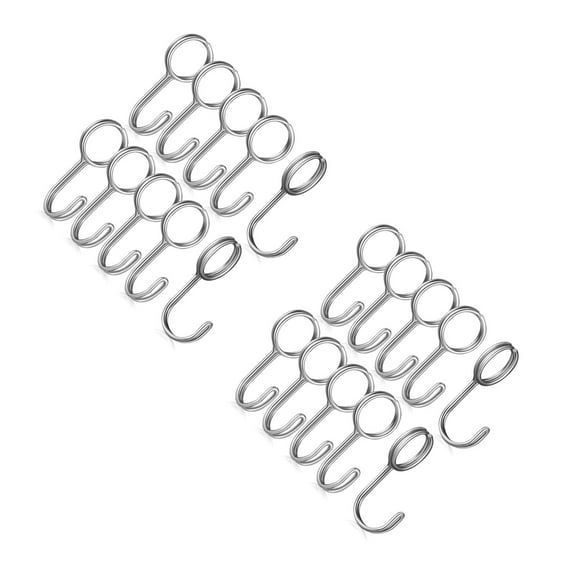 DECOMELODY Raindrops 20 pcs Strap End Hooks Tie Down Webbing Hooks Stainless Steel Hanging Hooks Tarpaulin Hooks Expand Rope Organizer Hooks