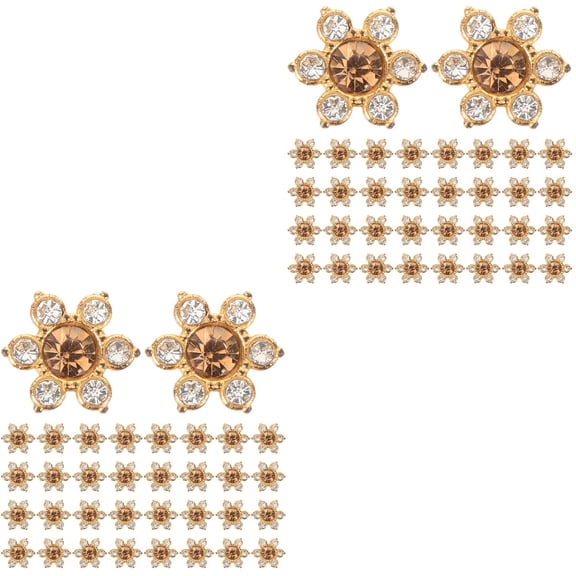 FRCOLOR 200 pcs  Glass Button Crafting Buttons Delicate Buttons Rhinestone Buttons Sewing Buttons