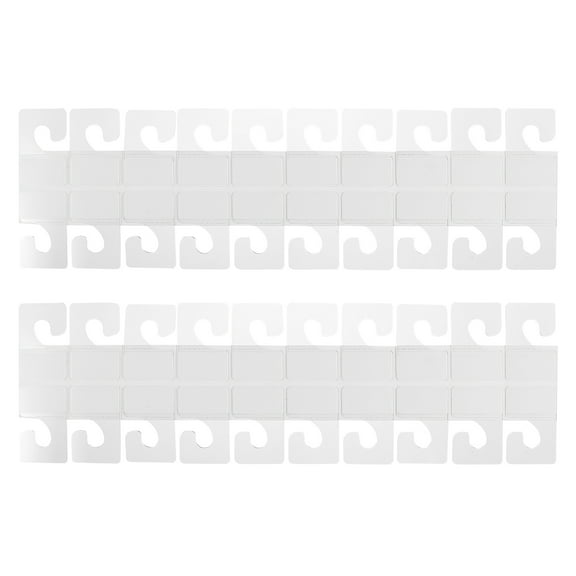 FRCOLOR 200pcs Multi functional Display Hook PET Show Hook Self adhesive Hooks for Commodity,1.97"X1.3"X0.2"