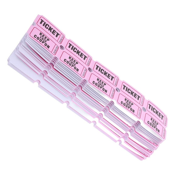 FRCOLOR 200pcs Raffle Tickets Double Roll Tickets Amusement Park Tickets Universal Tickets Fundraiser Tickets Roll for Events Carnivals Class Reward