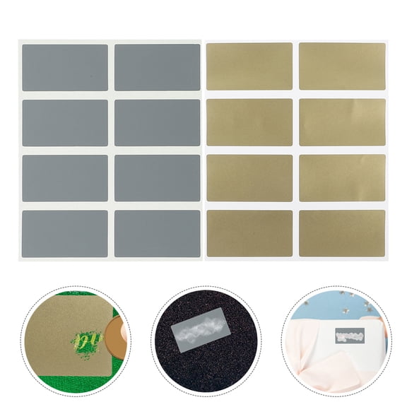 FRCOLOR 200pcs Scratch Off Stickers Rectangular Labels for DIY Birthday Cards Self Adhesive Hidden Surprises Prizes