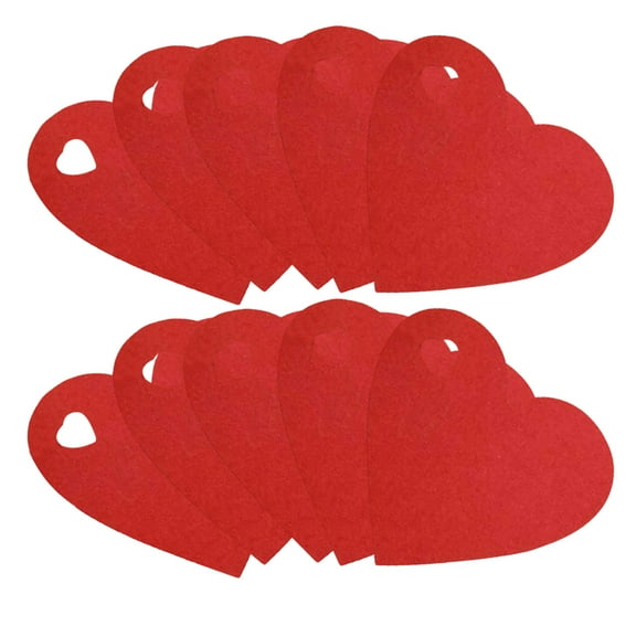 FRCOLOR 200pcs Valentines Heart Shaped Present Tags Red Heart Tags For Present Packing With Hanging String Valentine'S Day Label Paper Tags