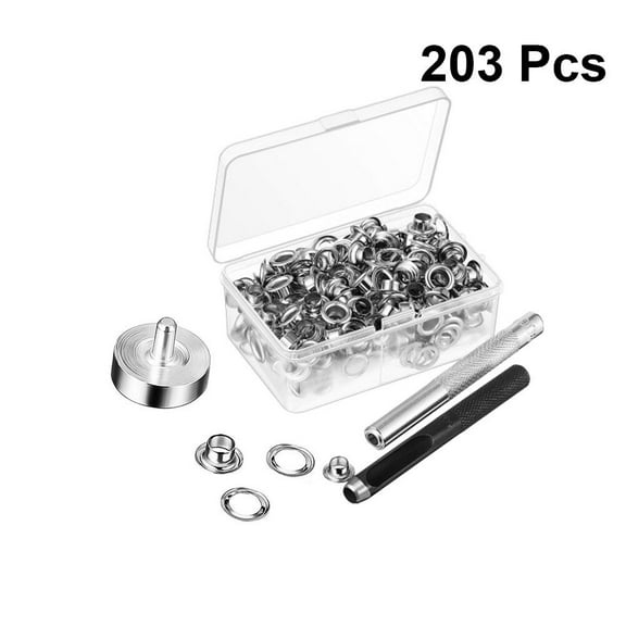 FRCOLOR  203 PCS Eyelet Button Clothing Fasteners Sew D Rings for Purse