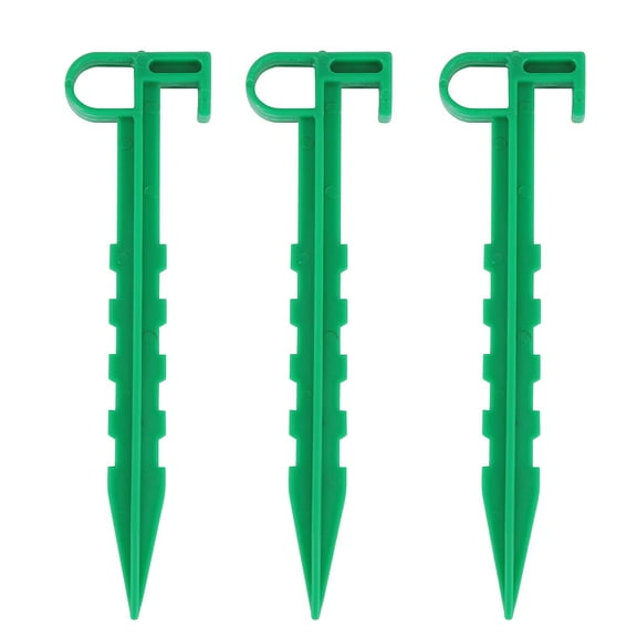 FRCOLOR 20Pcs Green Camping Tent Stakes Safe Pins for Secure Tent and Canopy Fastening