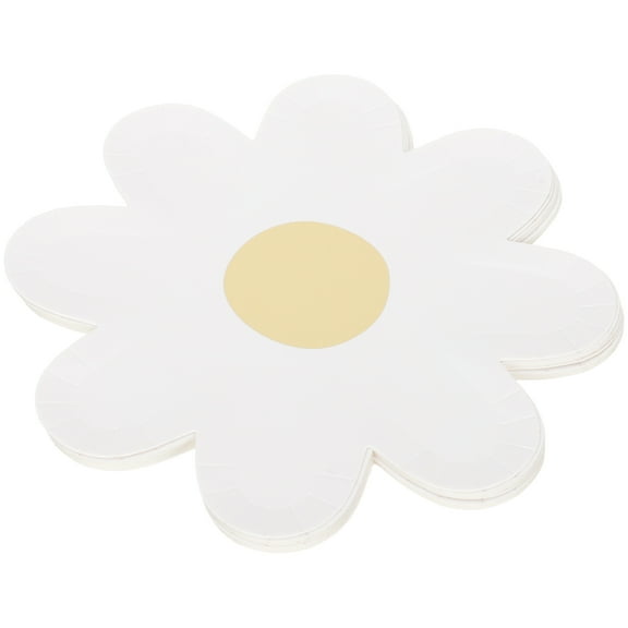 FRCOLOR White Flower Paper Plates, High-End and Secure for Party Use